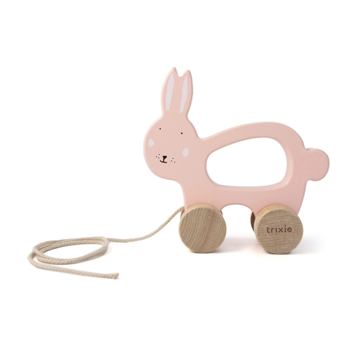 Spielzeug, Holzspielzeug, Hase, Holzräder, Rope Toy