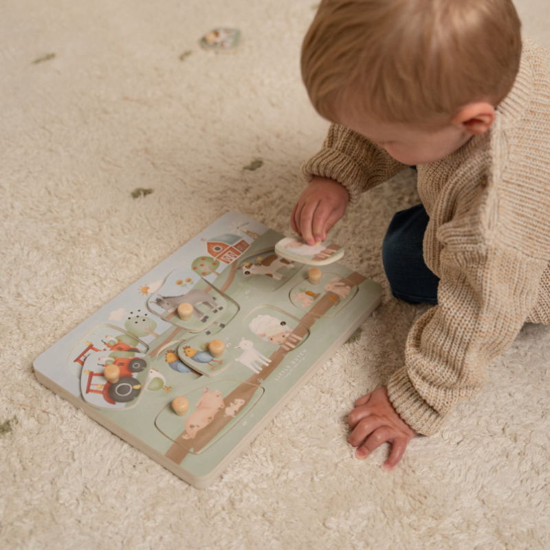 puzzle, Holzpuzzle, Baby, Holz, Bauernhof Tiere