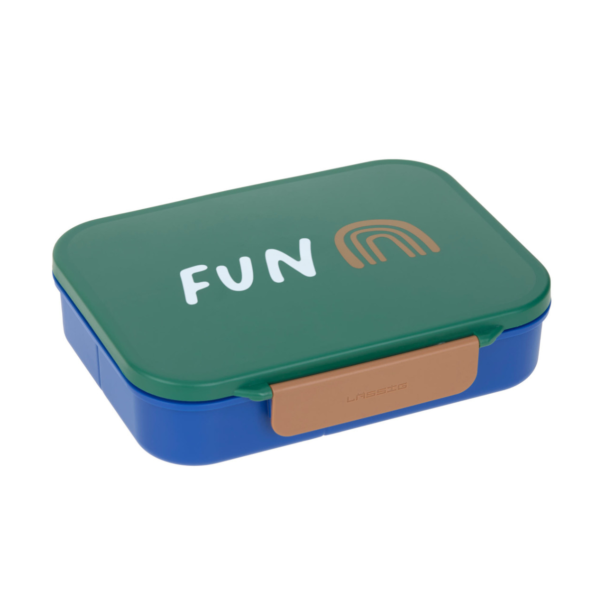 Brotdose, Kinderbrotdose, grüne Deckel, blauer Boden, Clipverschluss