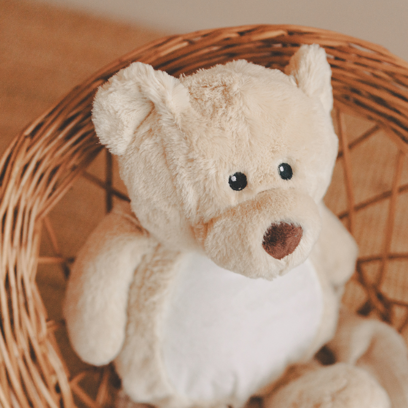 Plüschfigur, Plüschhund, Kuscheltier, Weiß, Nase braun