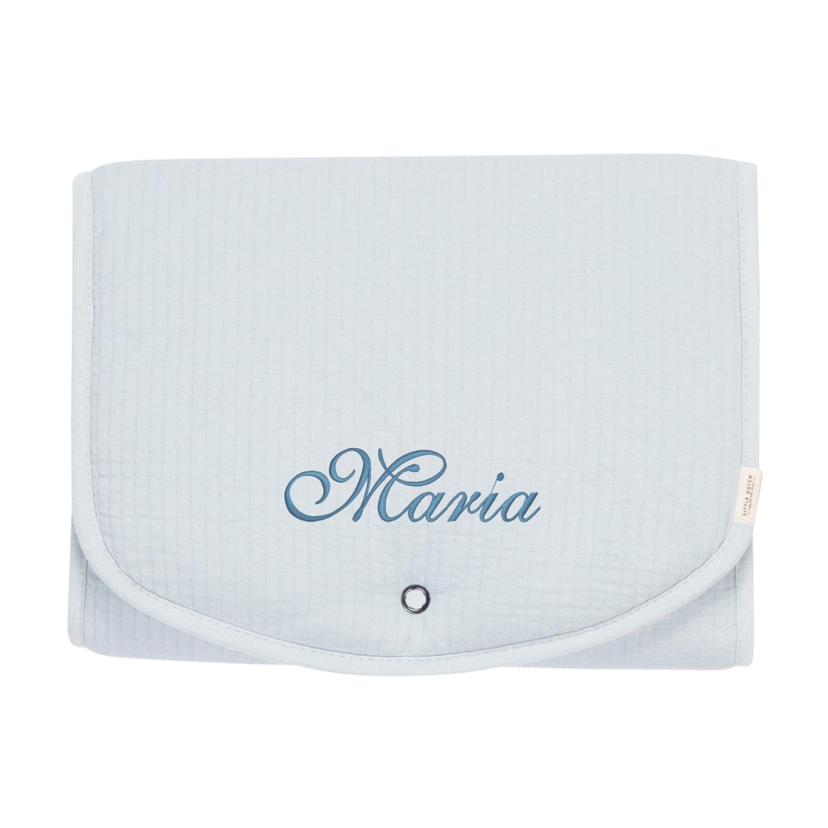 Clutch, Brieftasche, helles Blau, Stickerei, Maria