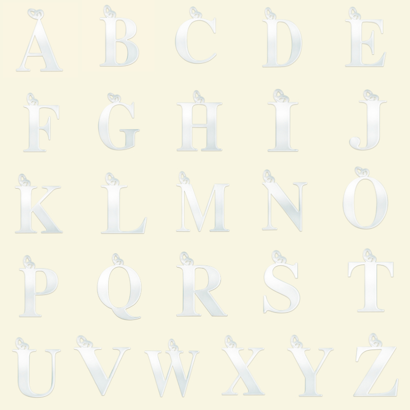 alphabet charms, letter pendant, silver charm, uppercase letters, alphabet jewelry