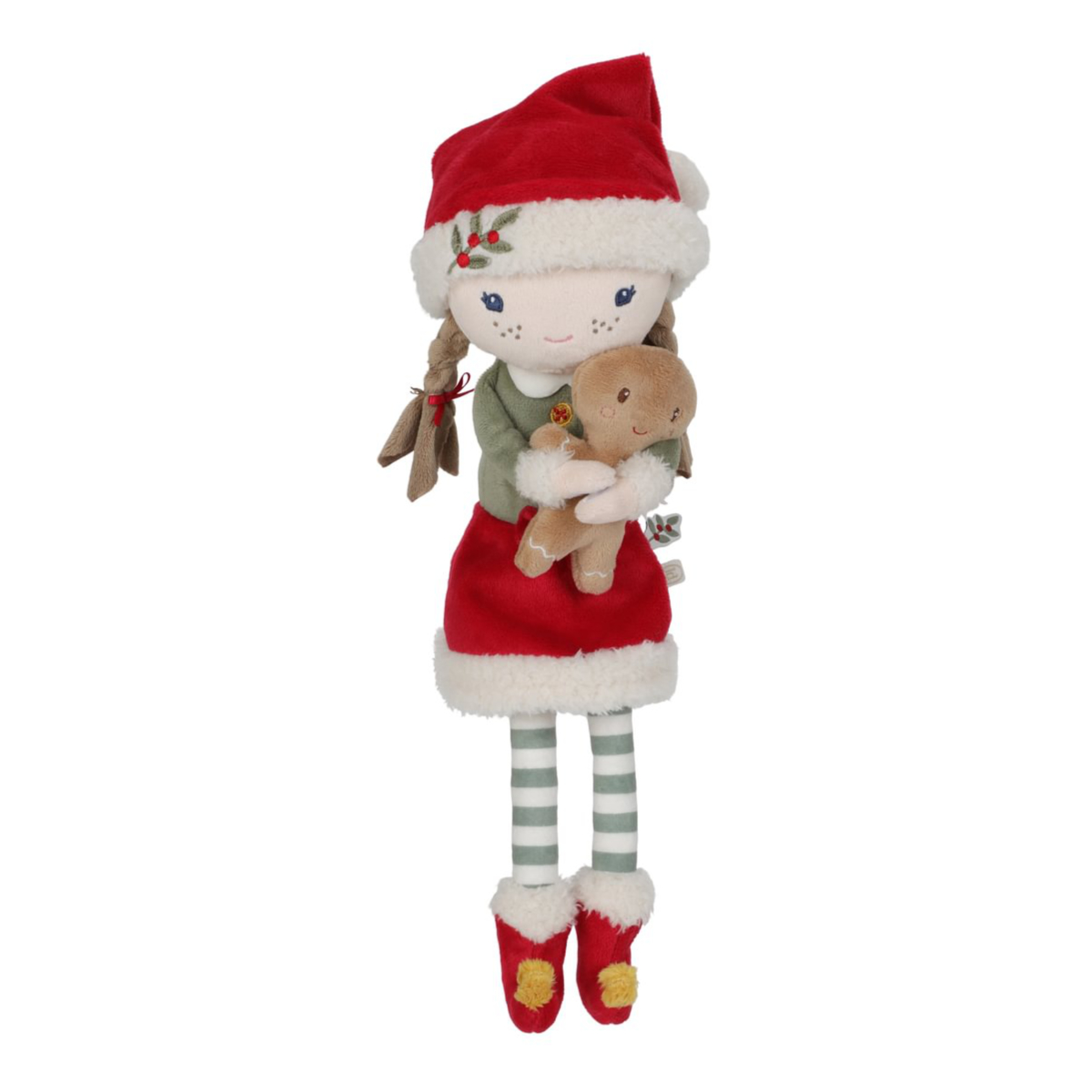 Puppe, Weihnachtsfigur, Mantel, Strümpfe, Kuscheltier