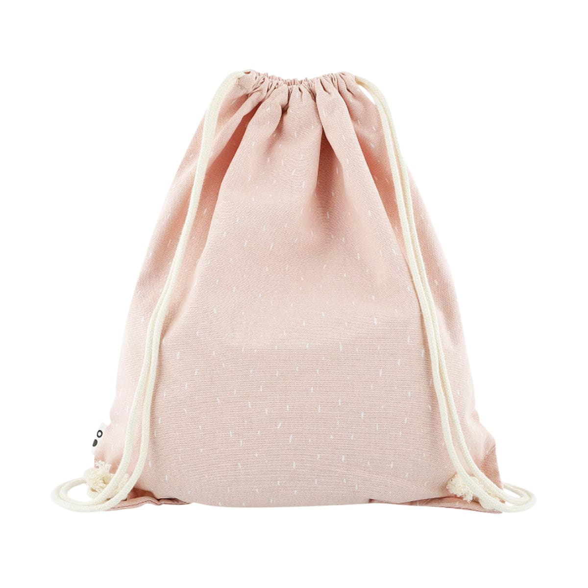 Drawstring bag, Pink fabric, Dotted pattern, Drawstring, Cotton cord