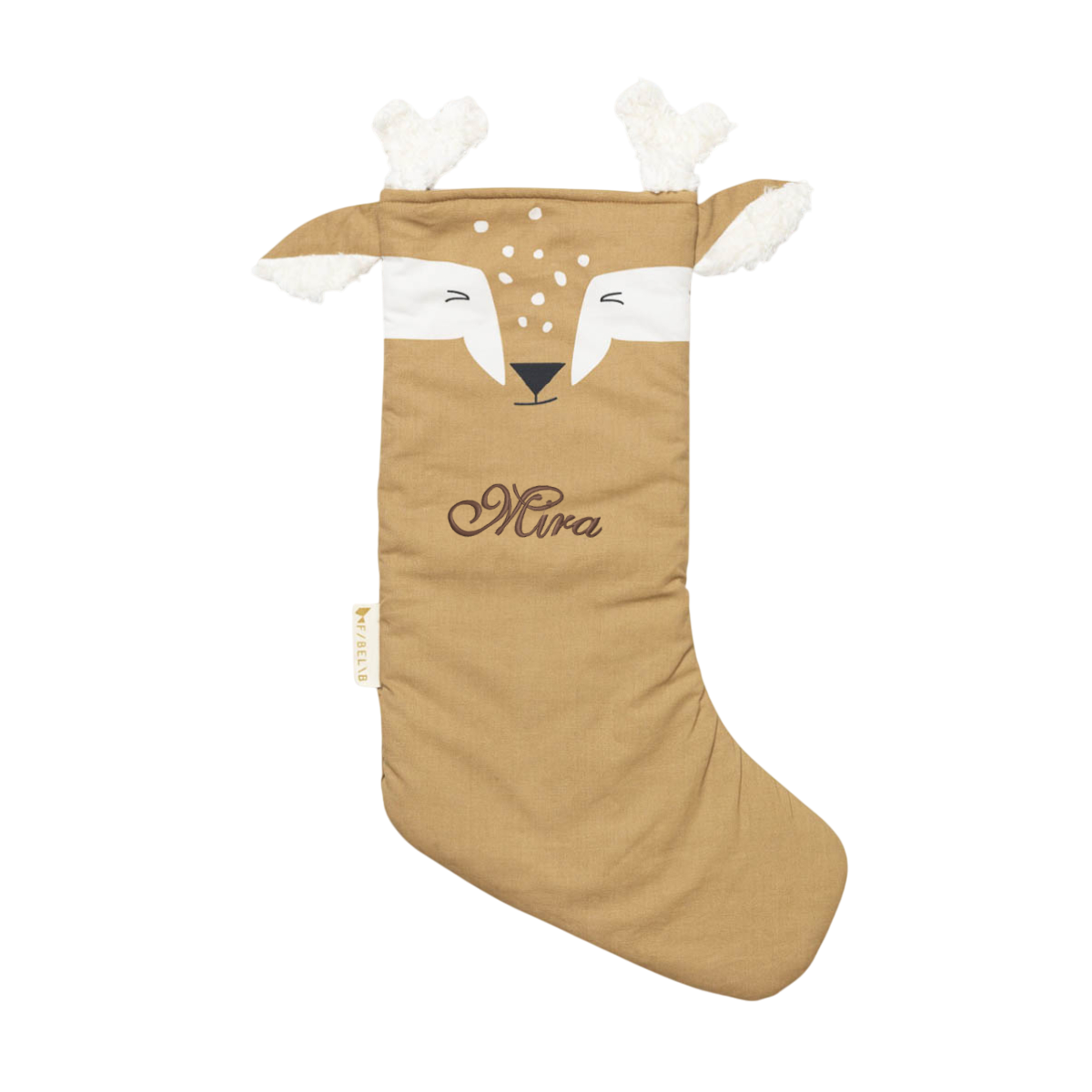 Stocking, Hirsch, Geweih, Gestrickt, Braun