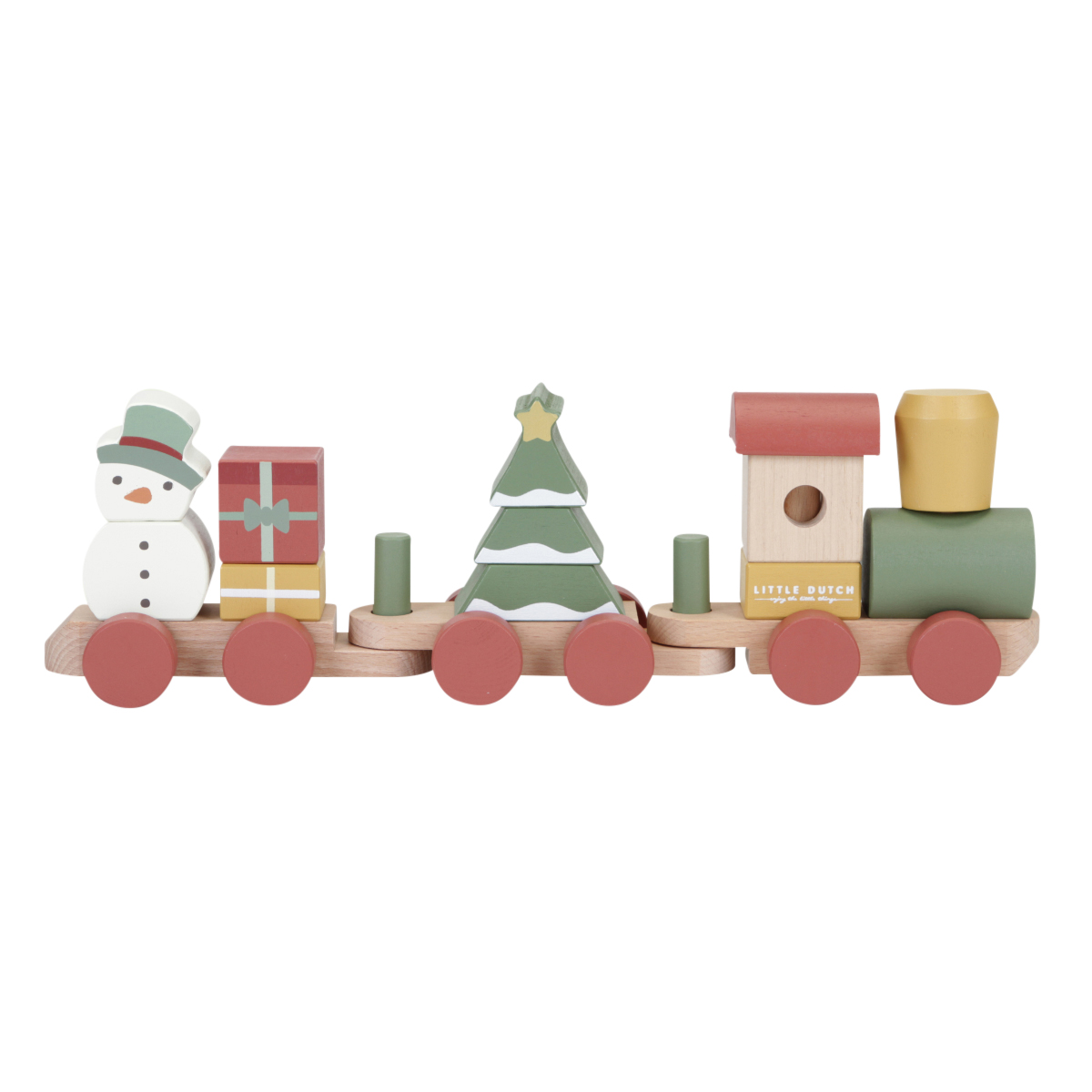 Holzeisenbahn, Spielzeugzug, Weihnachtsdeko, Holzspielzeug, Pistaziengrün
