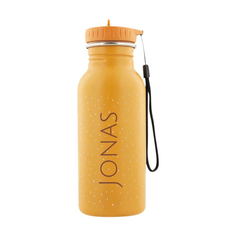 Wasserflasche, orange, Punktmuster, Trage-Schlaufe, wiederverwendbar