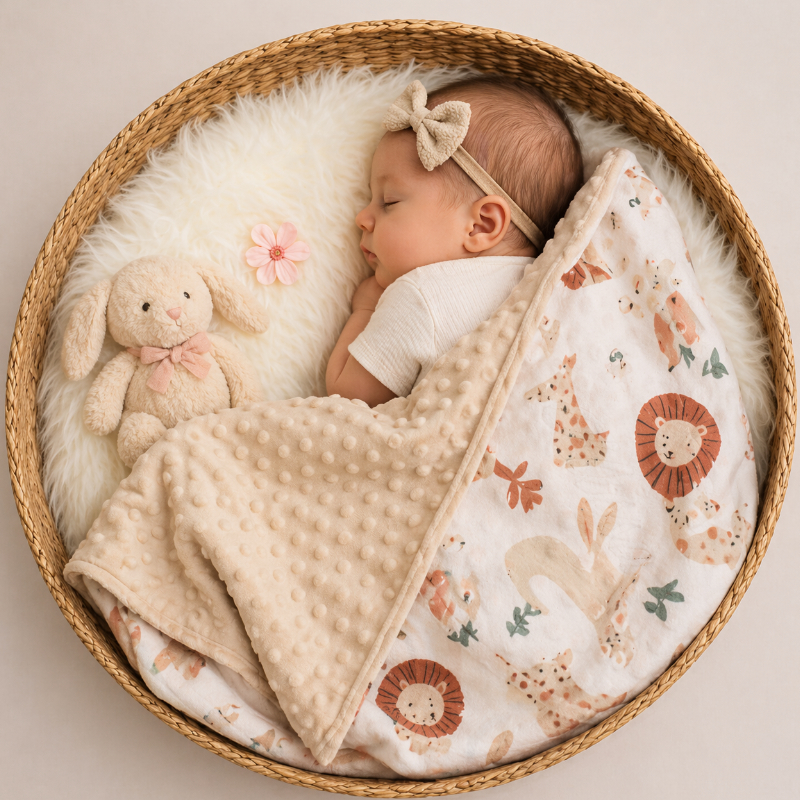 baby, Babydecke, schlafendes Baby, Kinderzimmer, Teddyfigur