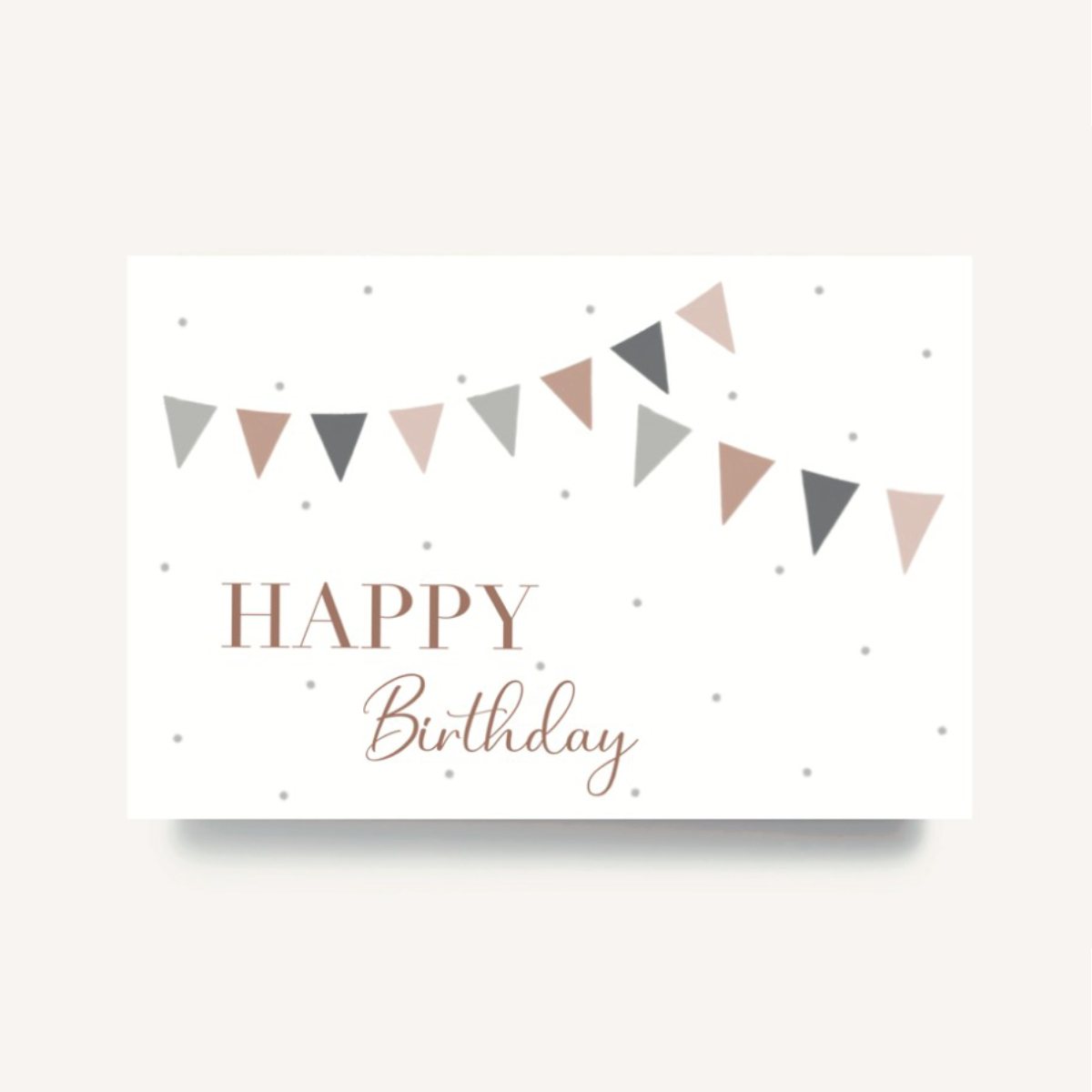 Geburtstagskarte, Happy Birthday, Pastellfarben, Luftaufleger, Girlanden