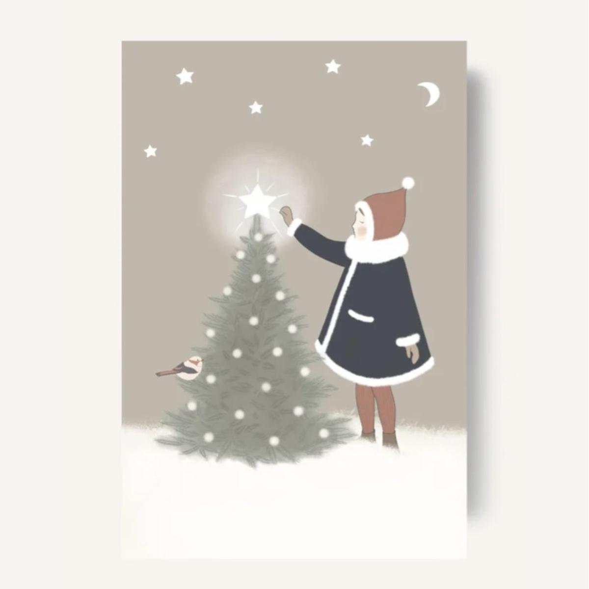 Weihnachtsbaum, Weihnachtsbaumkugel, Kunstpapier, Winterliche Szene, Dekoration
