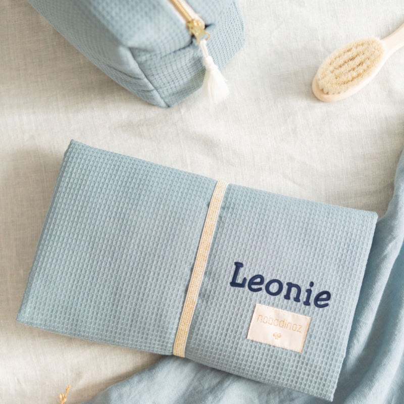 Brieftasche, Clutch, Gewebt, Strukturiert, Blau