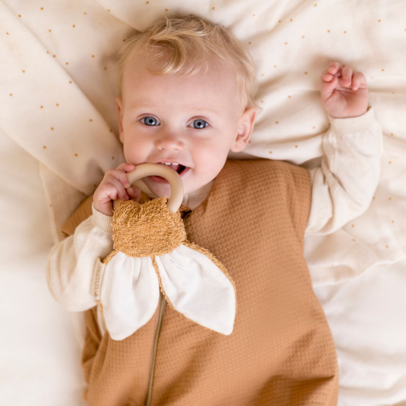 Baby, Spielzeug, Beißring, Baumwolle, Beige
