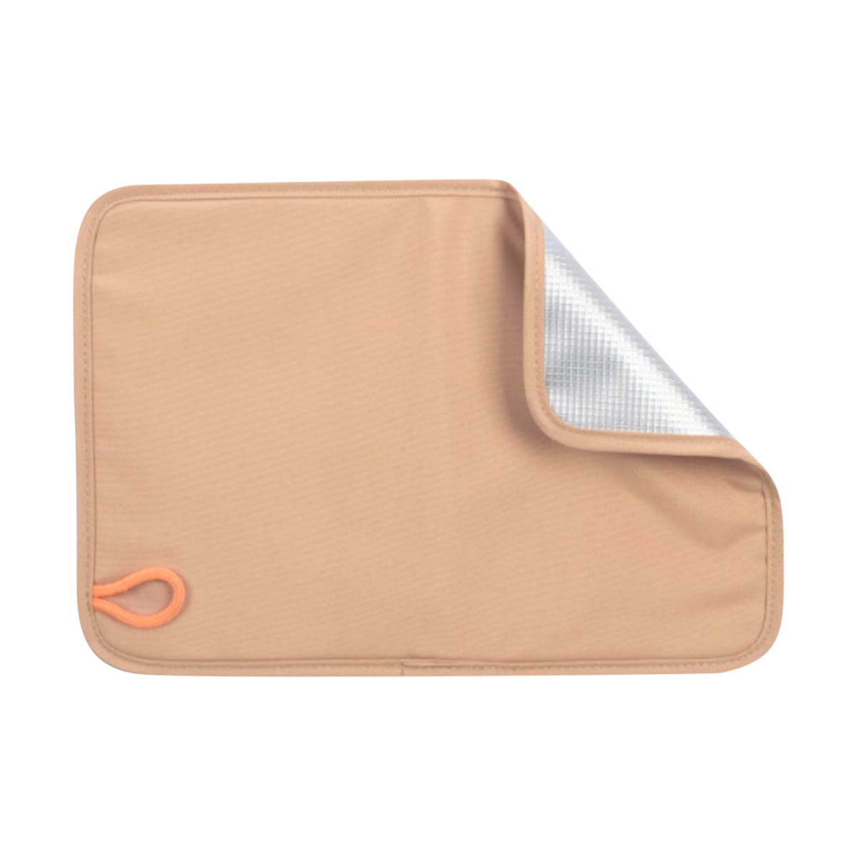 babydecke, weiche Decke, peachfarben, geklappte Ecke, kein Muster