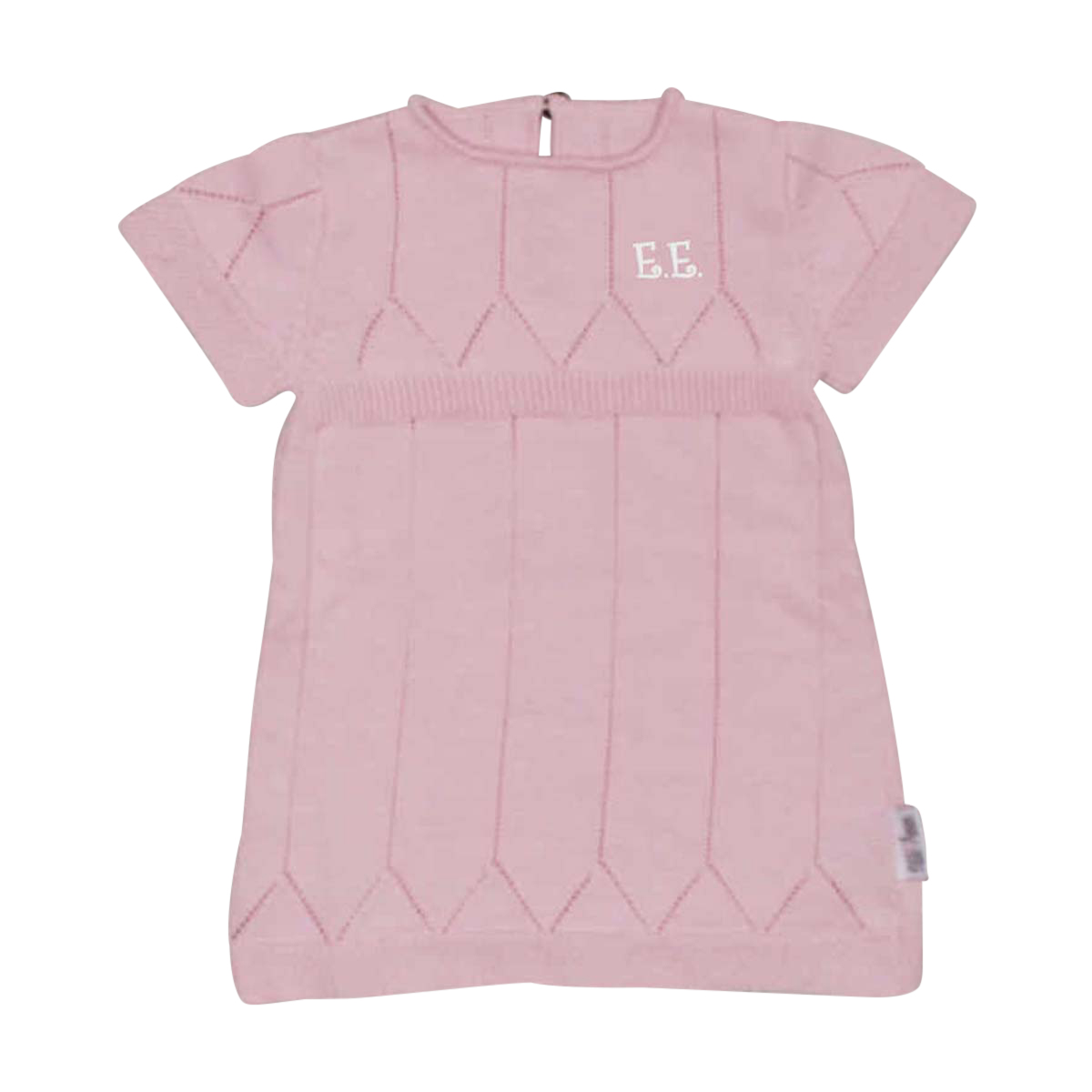 kleid, rosa, strick, stickerei, polyester
