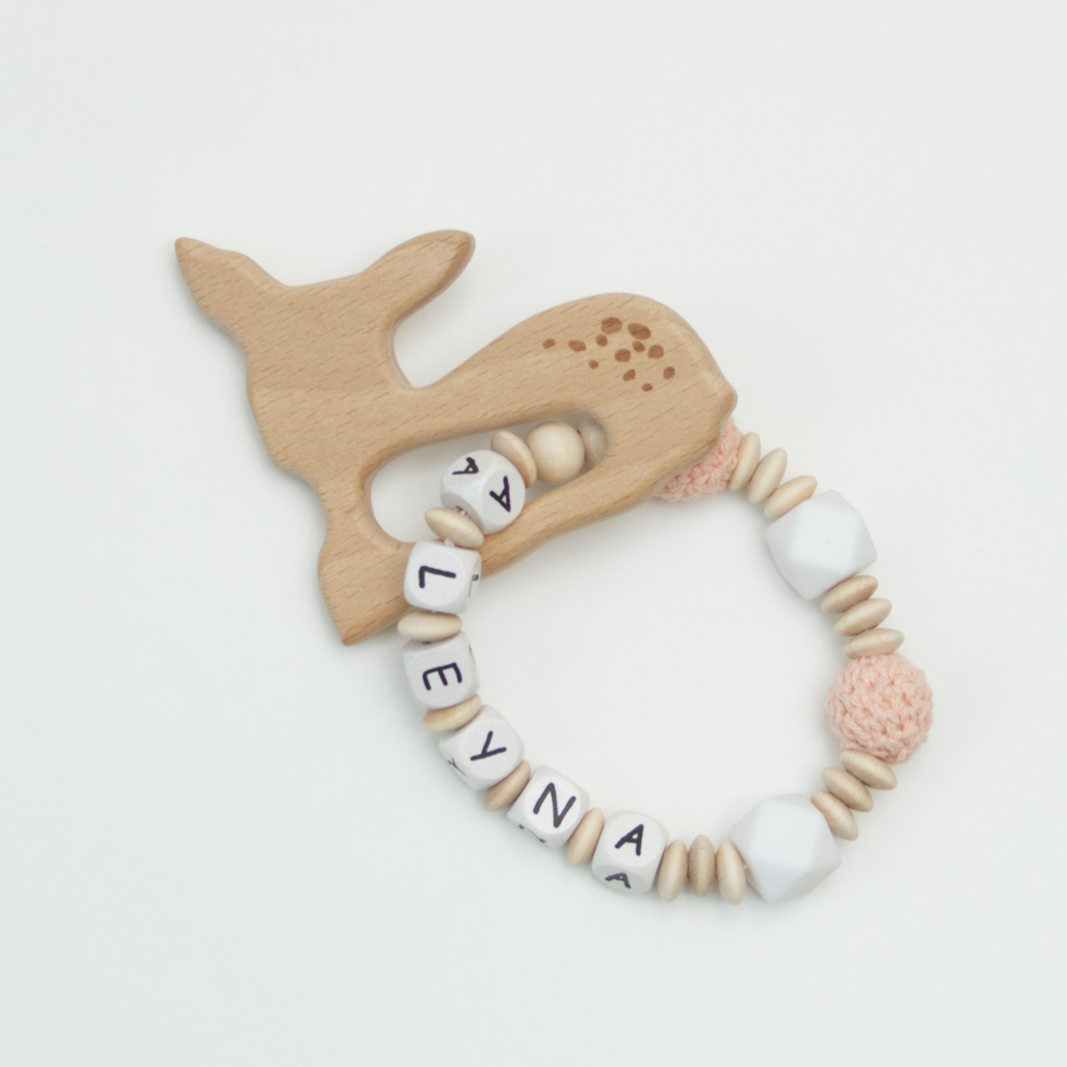 wooden, baby, perlenketten, fisch, beißring