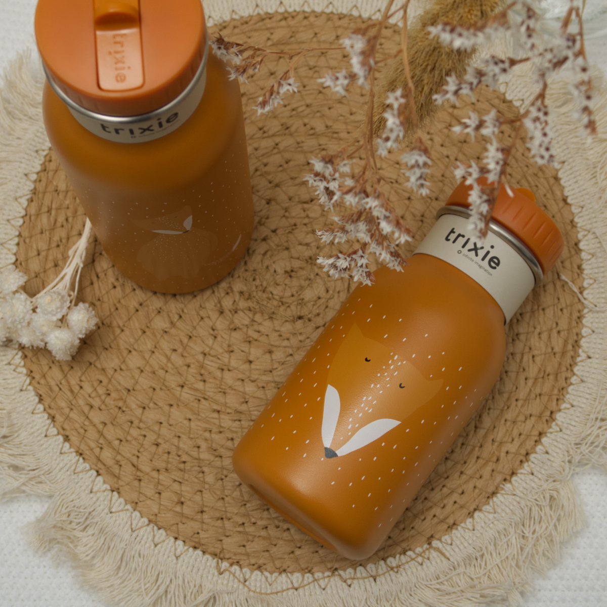 Trinkflasche, Kinderflasche, orange, Fuchs Motif, Trinkbehälter