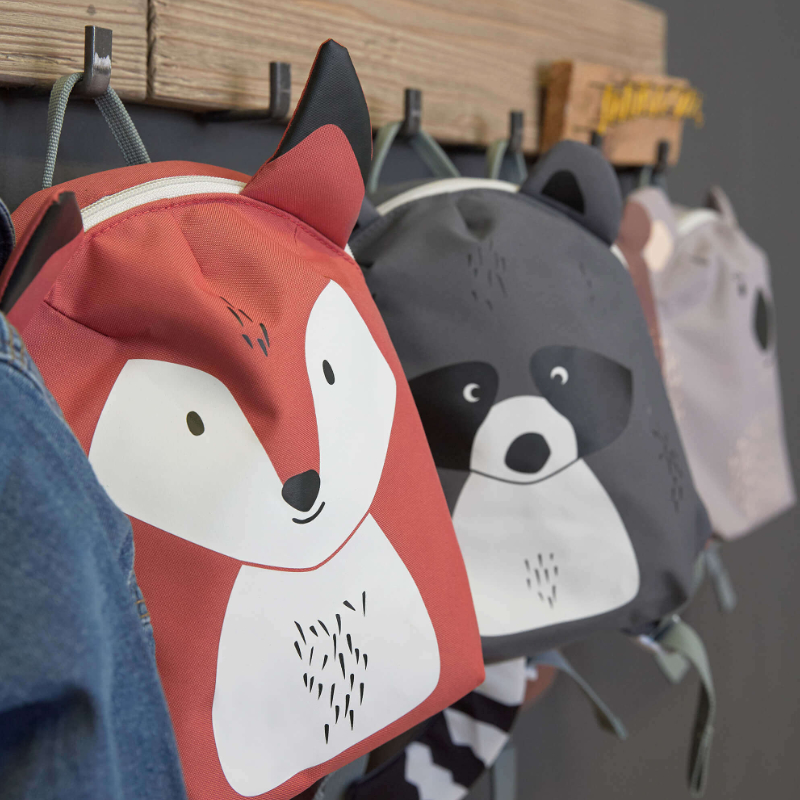 Rucksack, Rucksack mit Tiermotiv, Fuchs-Design, Schneemuster?, Tiermotive