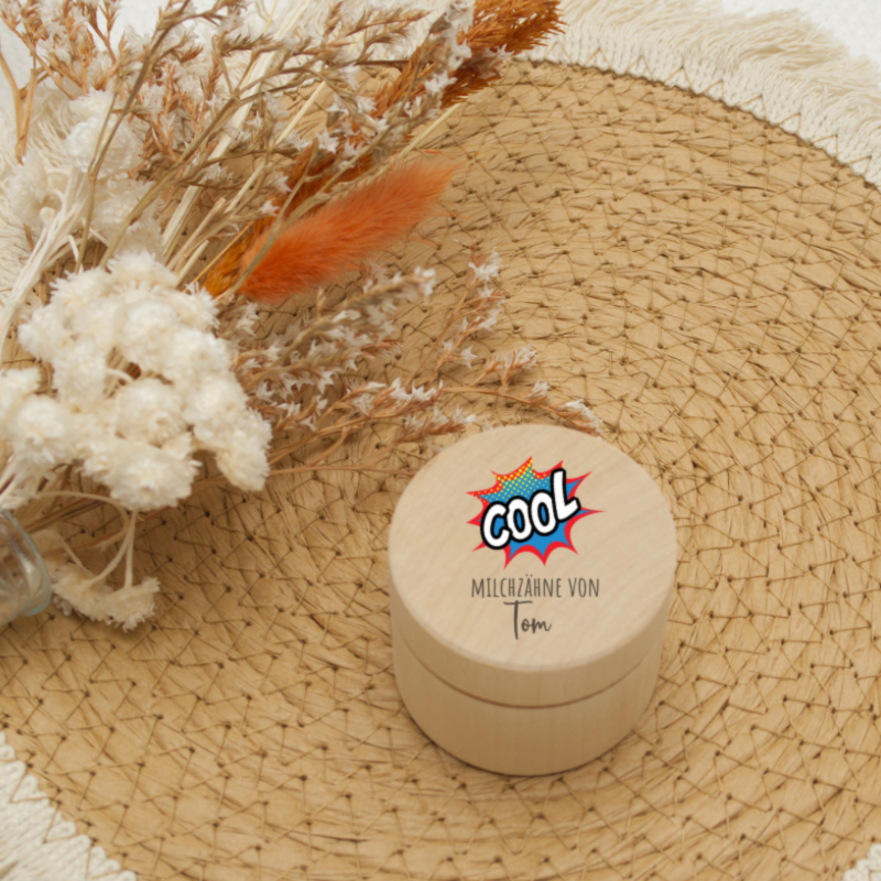 Holzkiste, Kinderzahnbürstenbox, Cool-Label, Holz, Kästchen