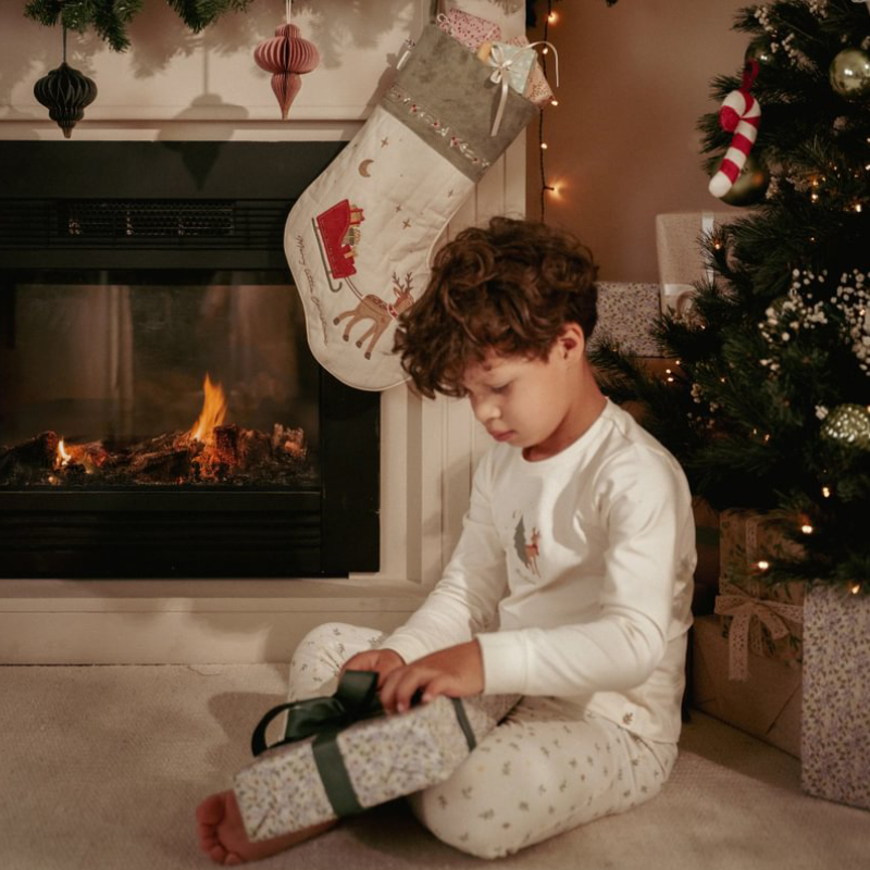 Kinder, Weihnachten, Geschenk, Geschenkverpackung, Lichterwald