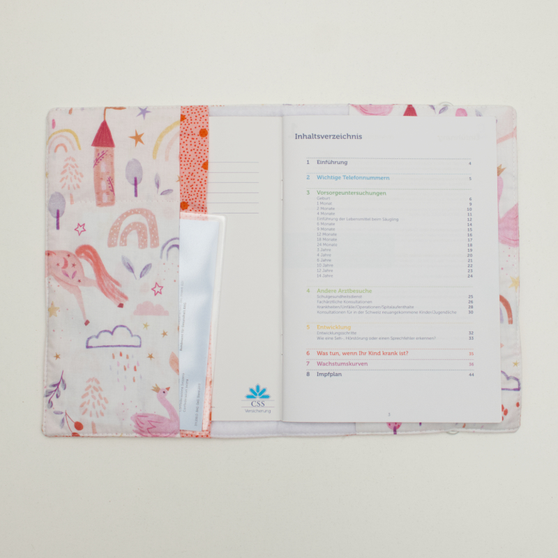 Notizbuch, Booklet, Planer, Ordner, bedruckter Stoff