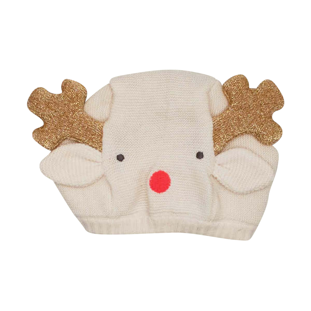 Strickhut, Rentier-Mütze, Häkelmütze, Weihnachtsmütze, Elch-Ohren