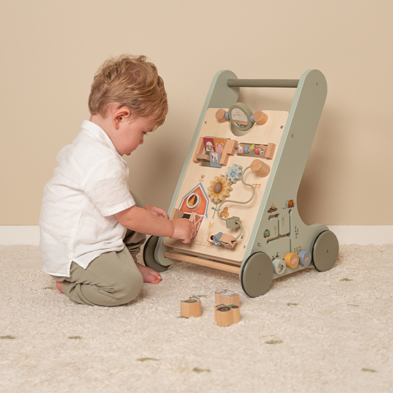 Holzspielzeug, Lernwerkzeug, Kinderlaufsystem, Puzzleboard, Stoff- und Holzspielzeug