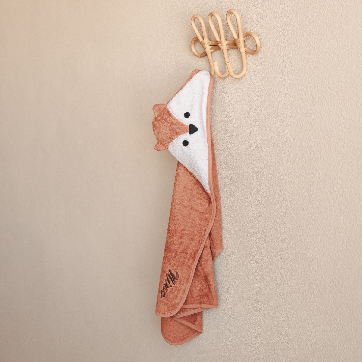 Kinderhandtuch, Tierhandtuch, Mulltuch, Fuchs-Design, Camping-Tuch