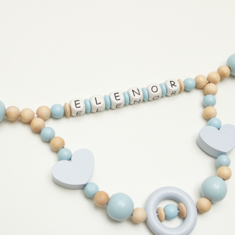 baby, perlen, halskette, holz, blau