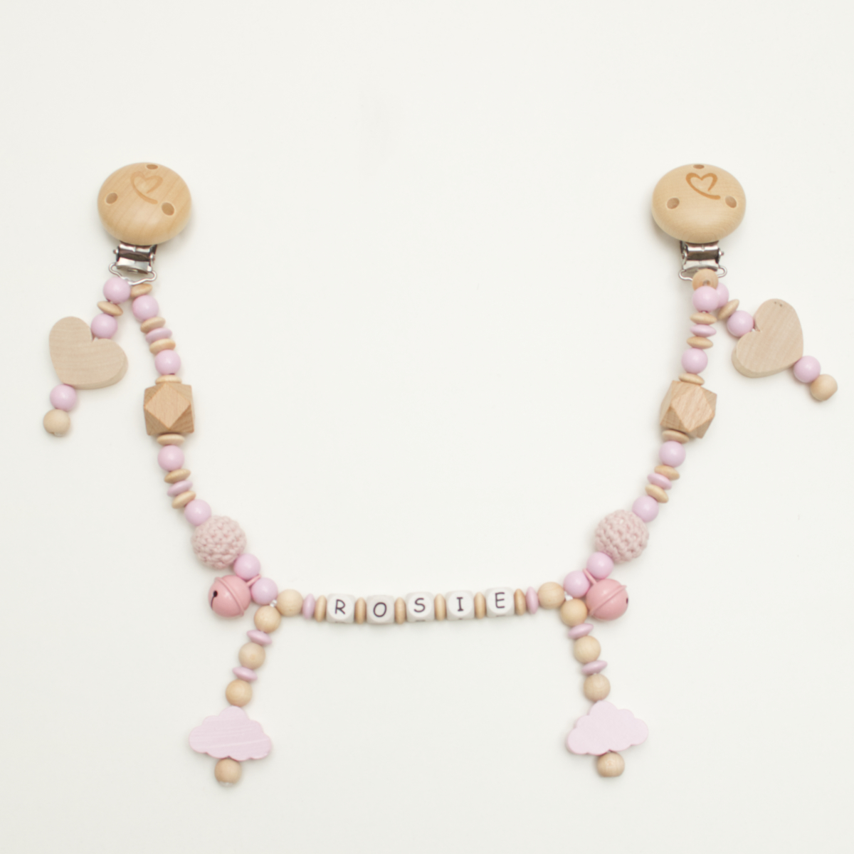 baby, Haargleitungen, Holzperle, rosa
