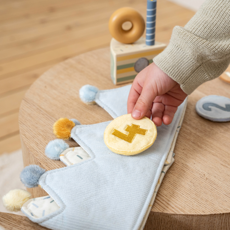 baby, strick, hut, aufnäher, pomponen