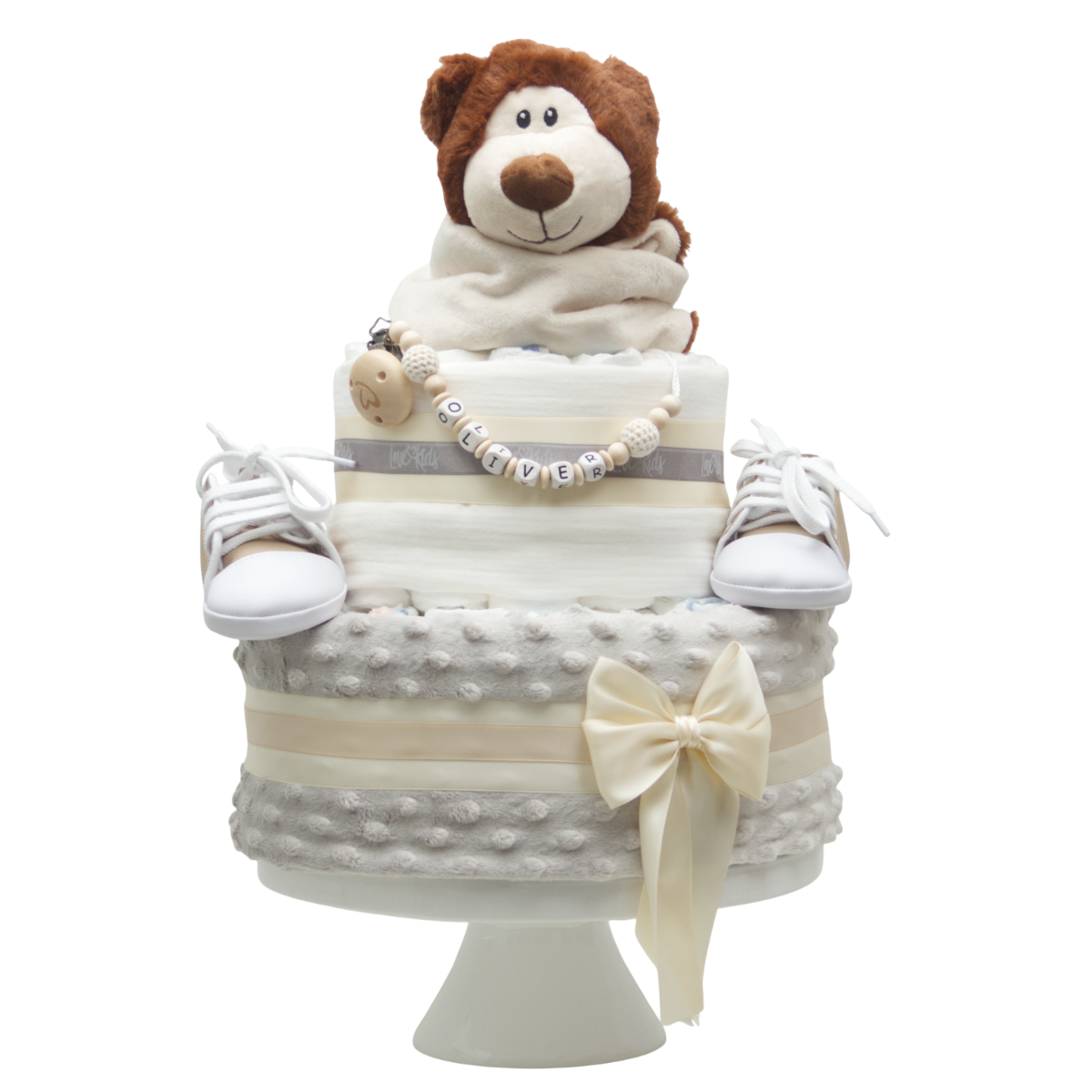 Torte, Dessert, Hundetier, Schuh-Dekoration, Beigefarbene Schleife