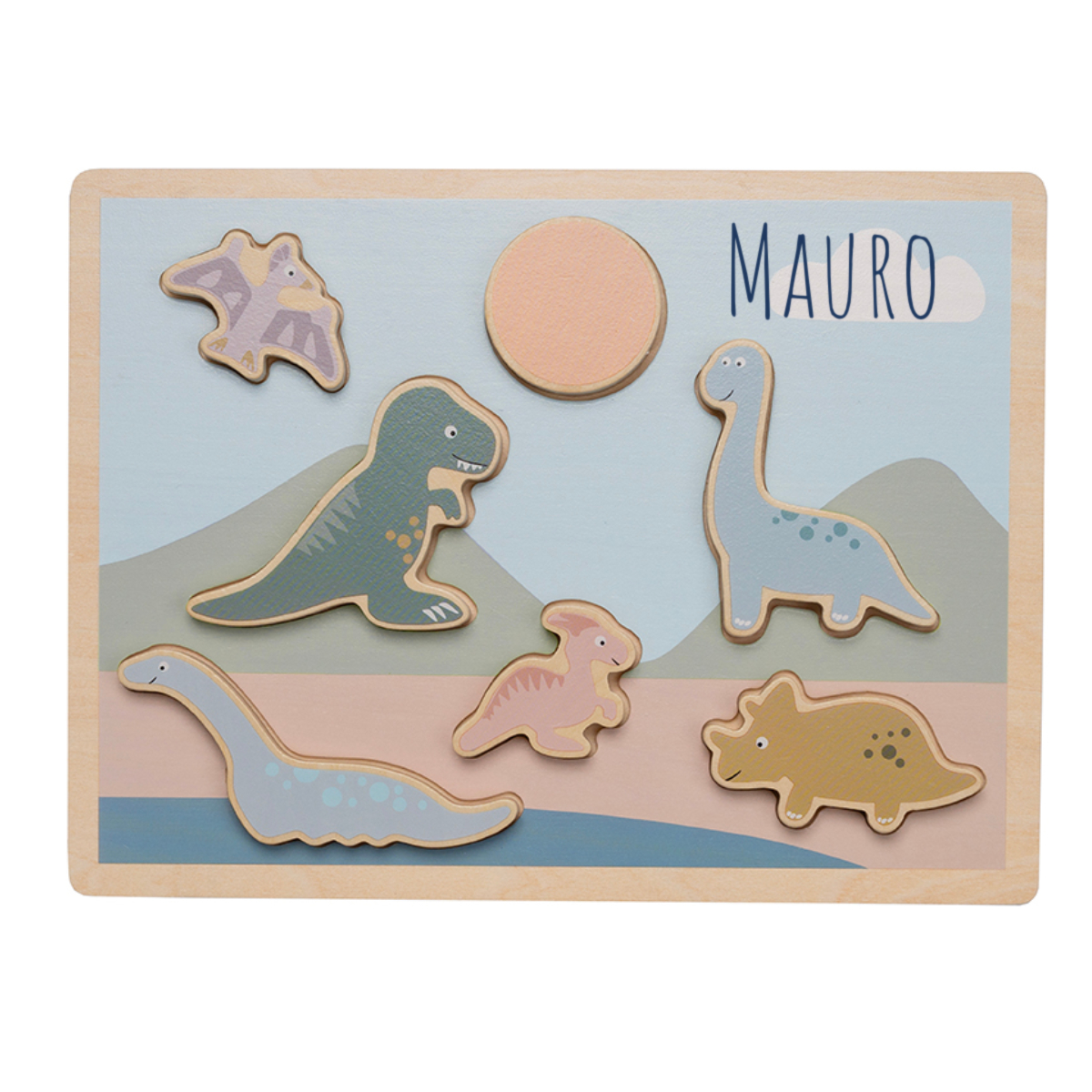 Puzzles, Holzpuzzle, Dinosaurier, Dinoset, Kinder Spielzeug