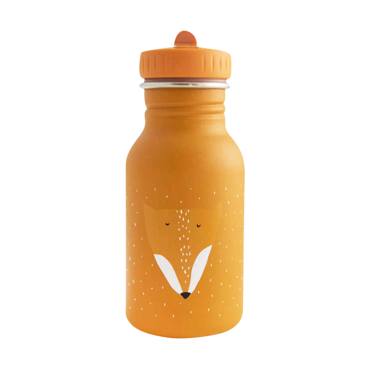 Wasserflasche, orangefarbene Flasche, Kinderflasche, Sippy-Flasche, Fuchs-Design
