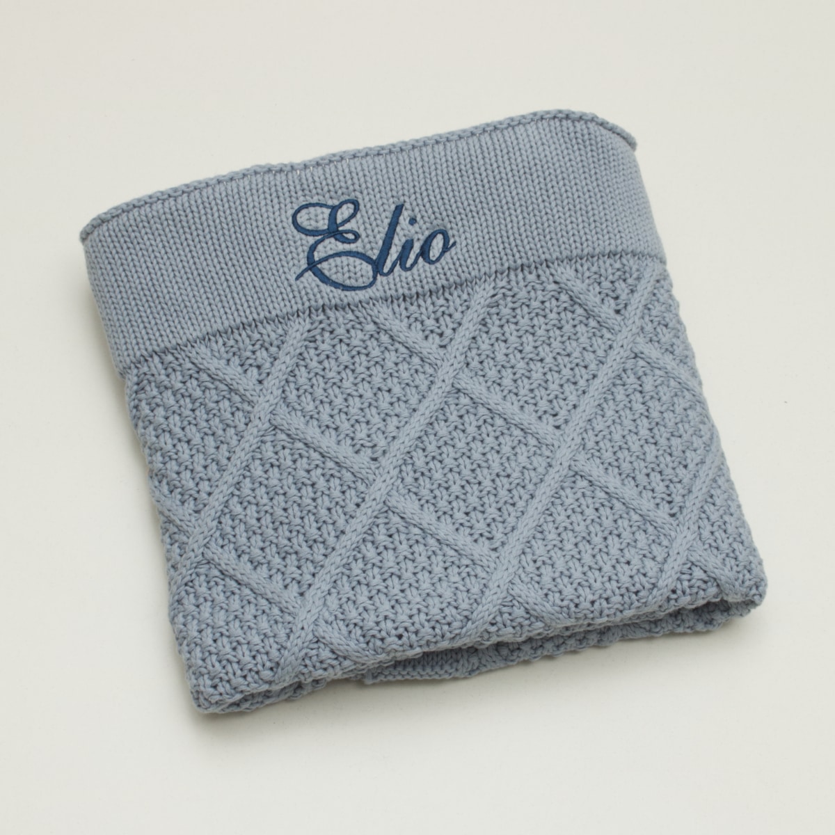 kuschelhandtuch, stapelbares handtuch, geometrischer muster, hellblau, baumwolle/knit