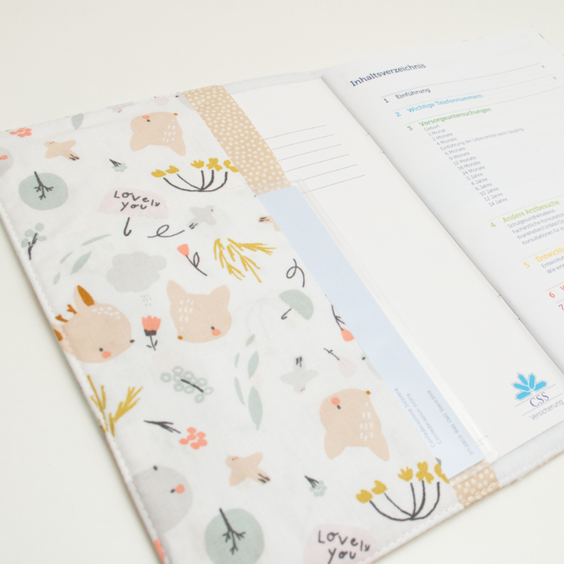 Notebook, Planner, Floral pattern, Fabric cover, Cute animals