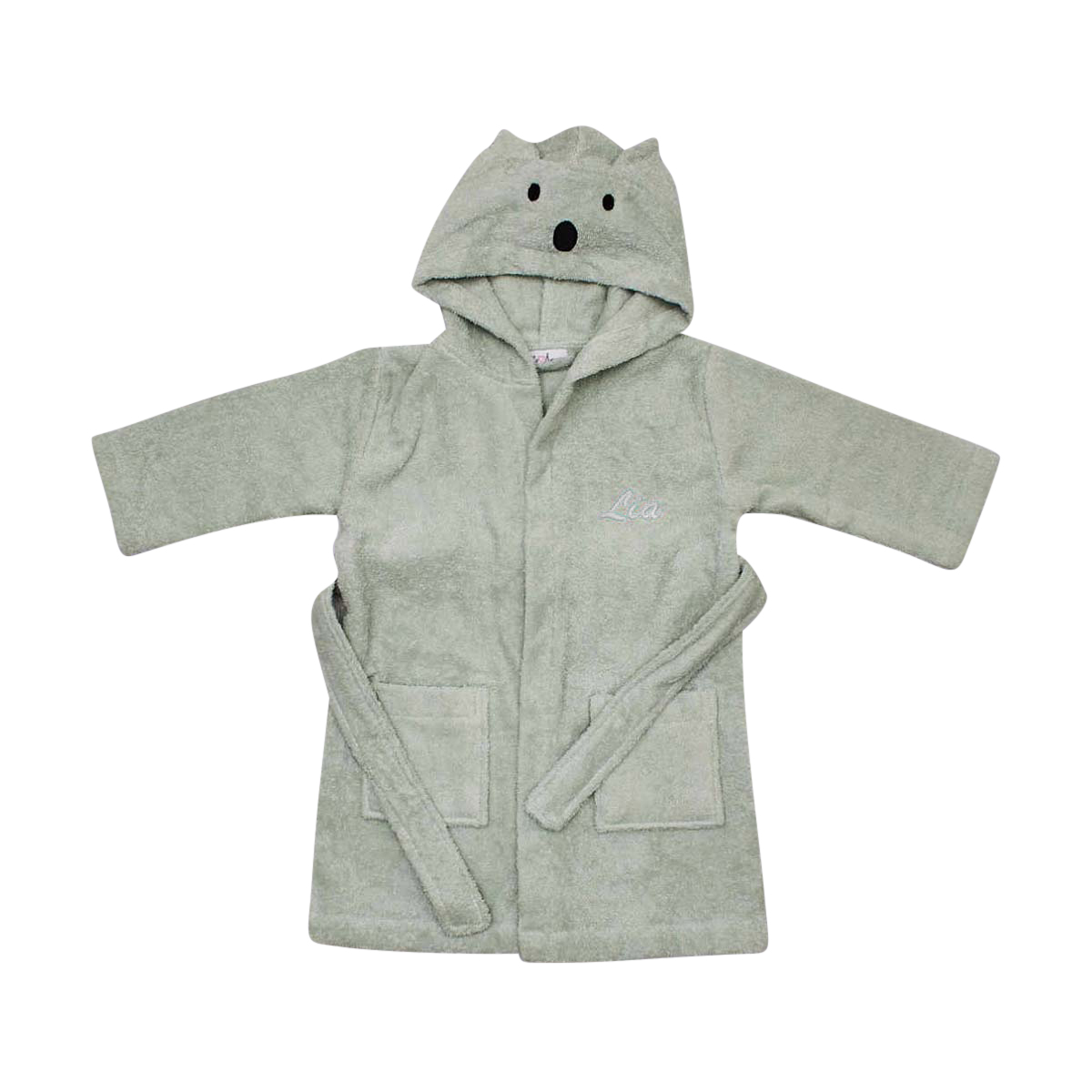 Kindercape, Hoodie, Frottee, Grau, Kapuzenmantel