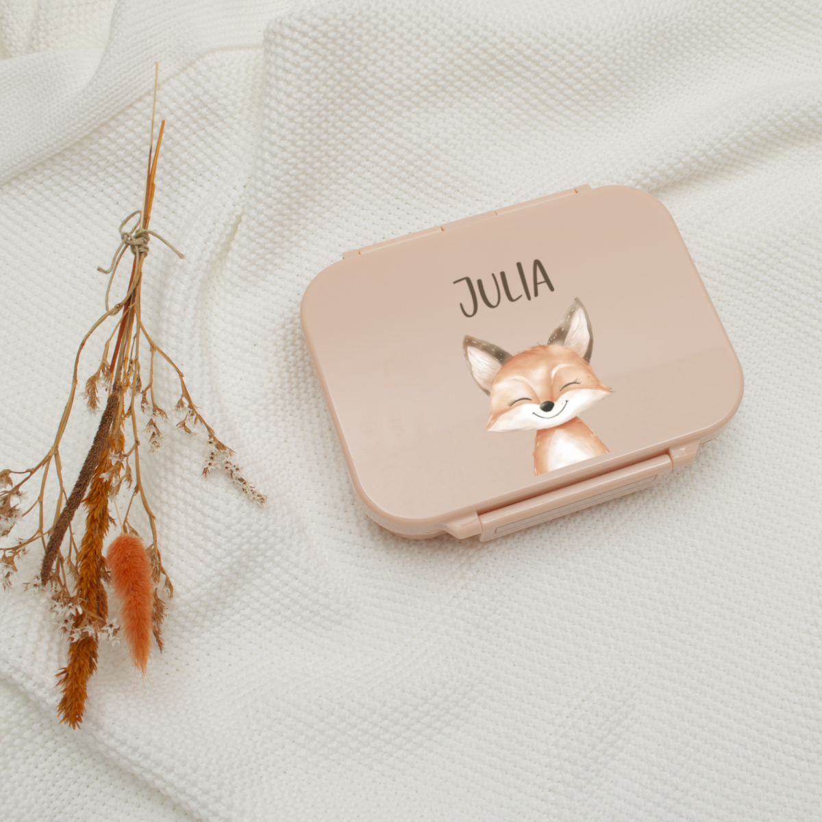 Kinderbox, Filzbox, Kinderkoffer, Personalisiert, Niedlicher Fuchs