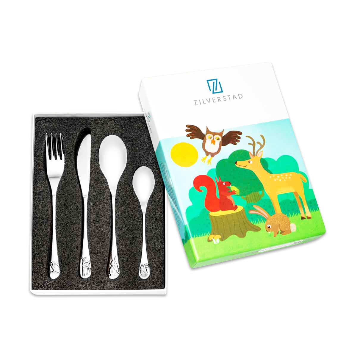 Kinderbesteck, Gabel, Löffel, Satz, Stahll Besteckset