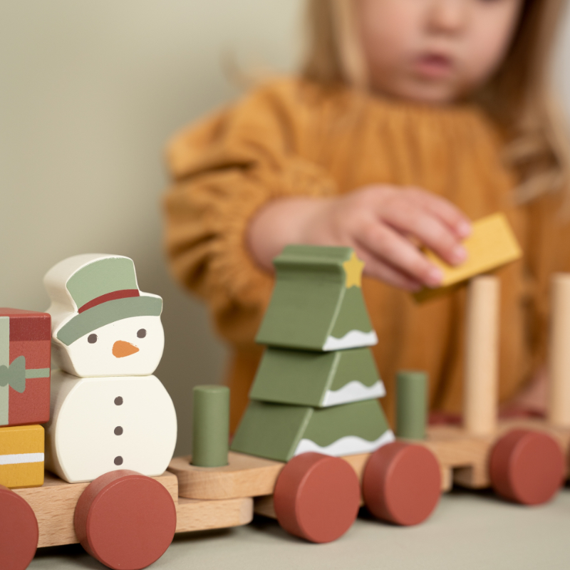 Holzspielzeug, Kinder-Spielzeug, Bausteine, Train-Kunststoff, Puppenhaus