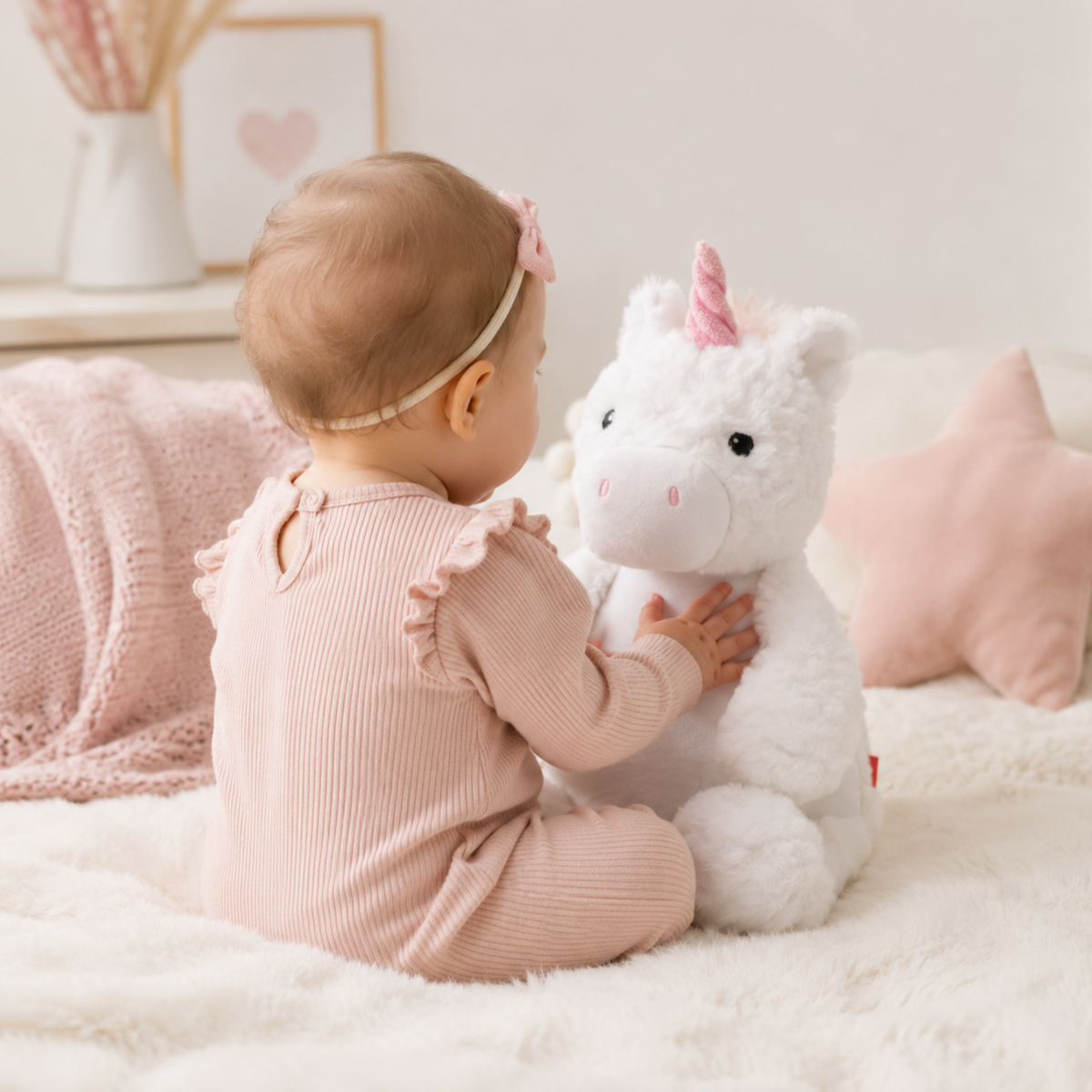 Baby, Einhorn-Plüschtier, Plüschtier, Rosa, Weichstrick