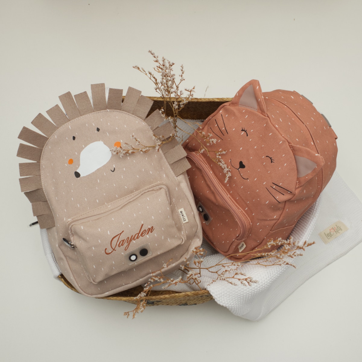 Rucksack, Kinder, Bär, Katze, süßes Muster
