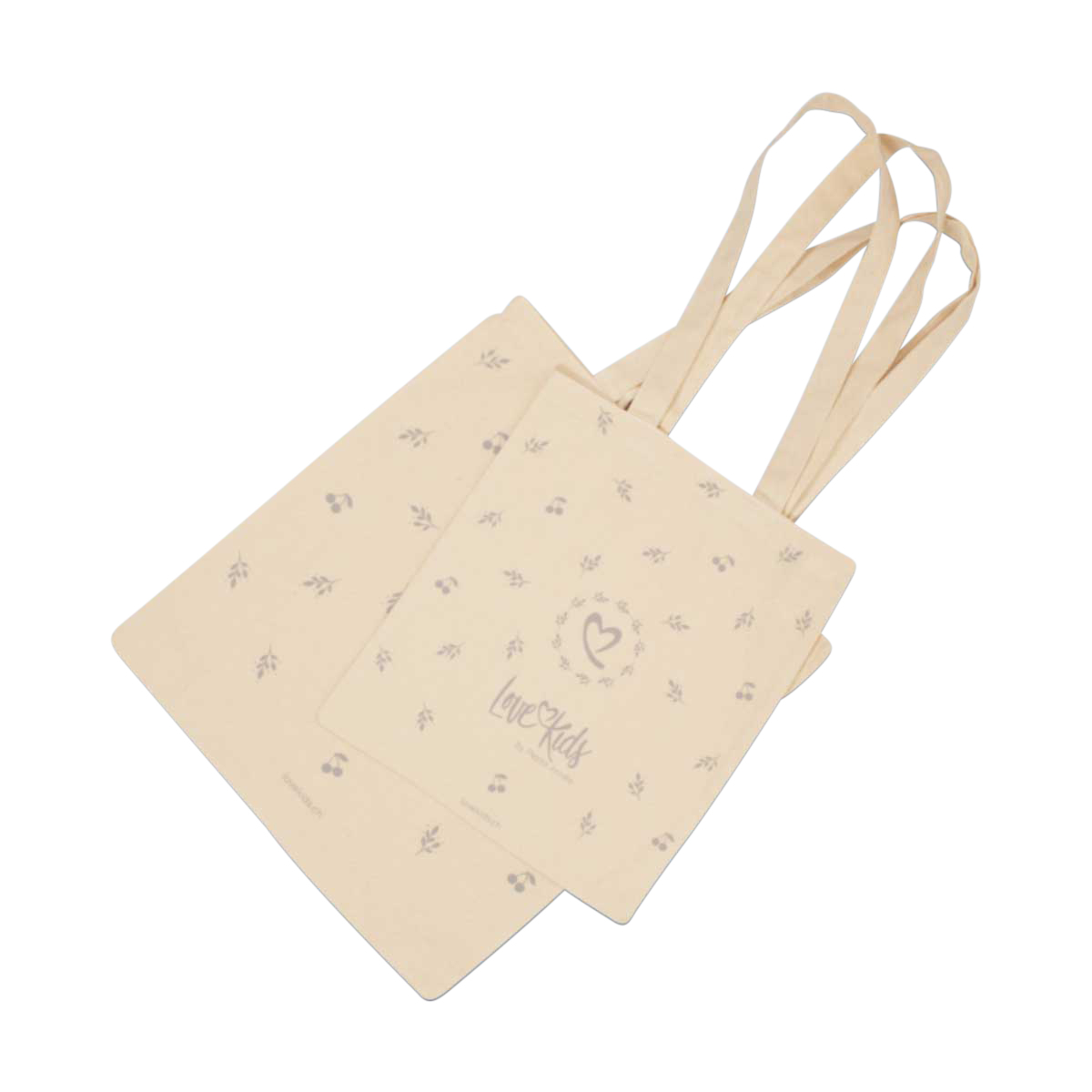 tote bag, beige, Blumenmuster, wiederverwendbar, Henkel aus Schnur