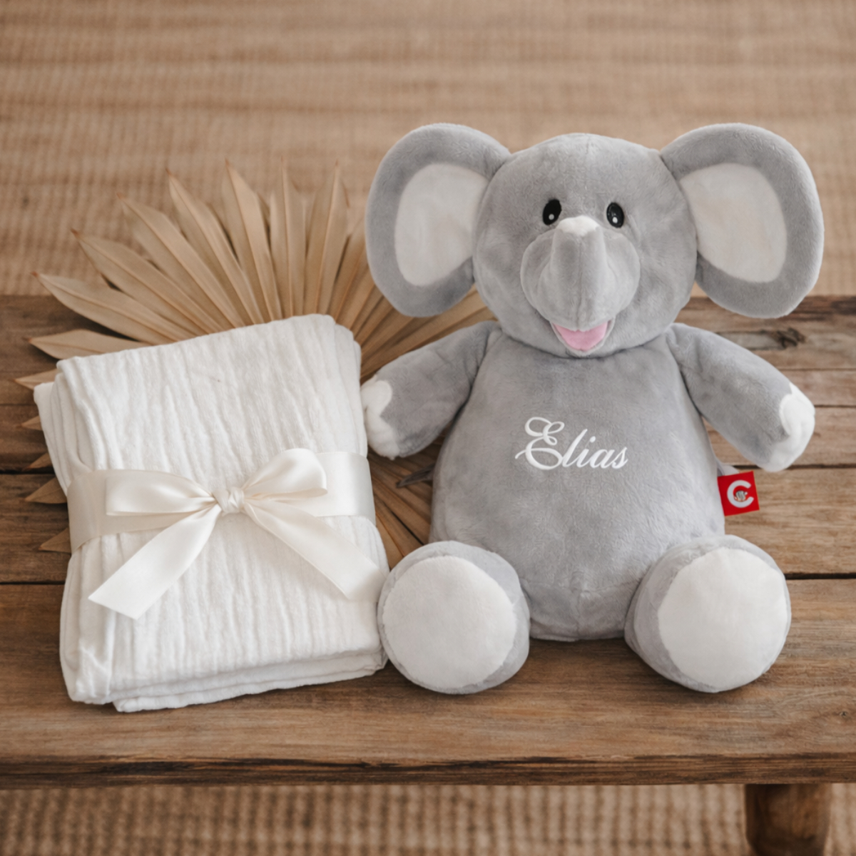 Plushie, Elefant, Grau, Stofftier, Geschenkset