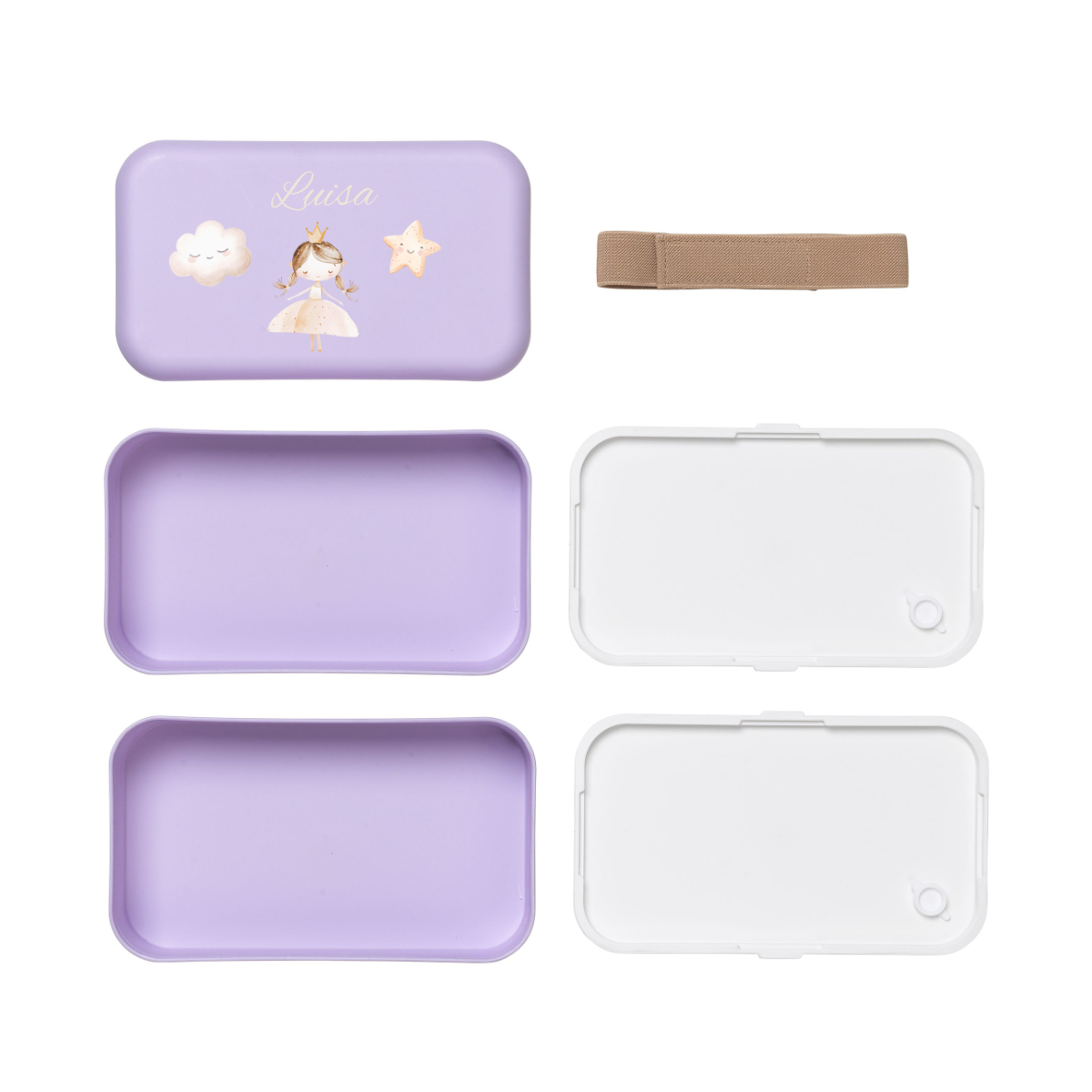 Lunchbox, Kids, Lila, Rechteckig, Mit Tragband