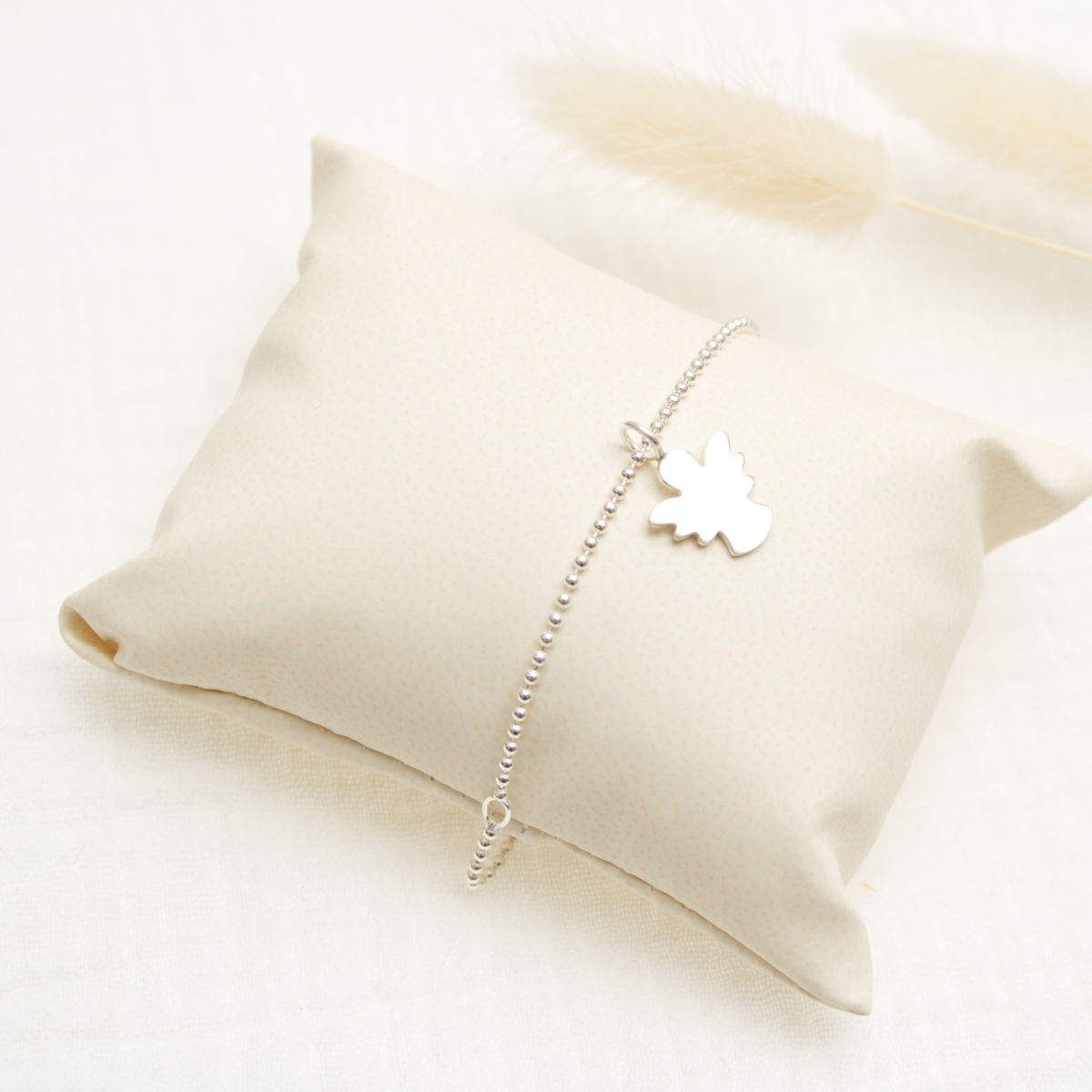 Schmuck, Armband, Kettenanhänger, Silber, Blattförmiger Anhänger