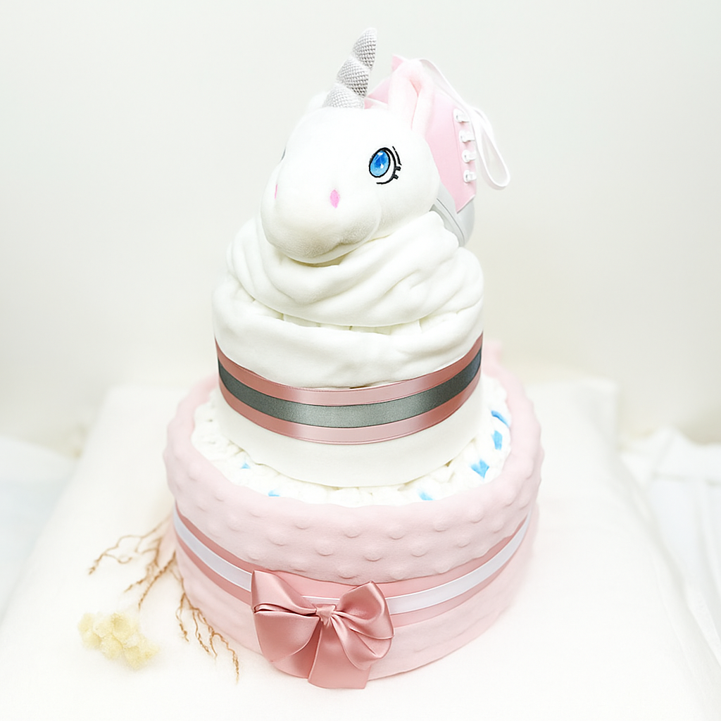 Unicornentorte, Tierfigur-Torte, Fondant-Torte, Rosa-weiß, Hochzeitstorte