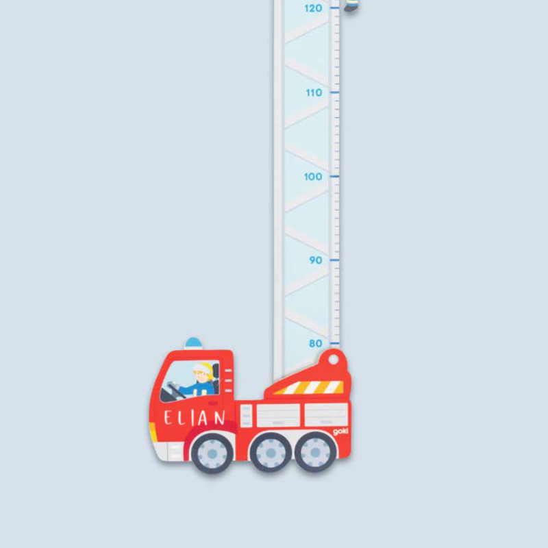 Feuerwehr Spielzeug, Aufzug messen, Bubble ruler, Kindergarten Messleiste, Holz/Plastik Spielzeug