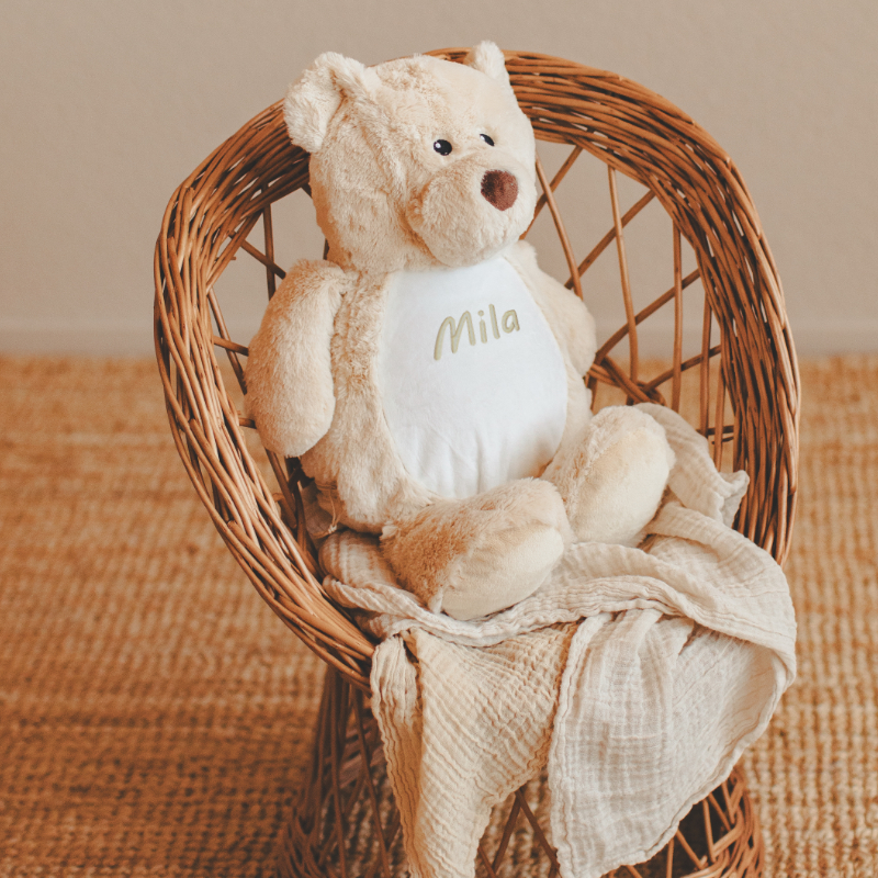 Plüschfigur, Teddy, Babyspielzeug, Schnuffeltiere, Personalisiert
