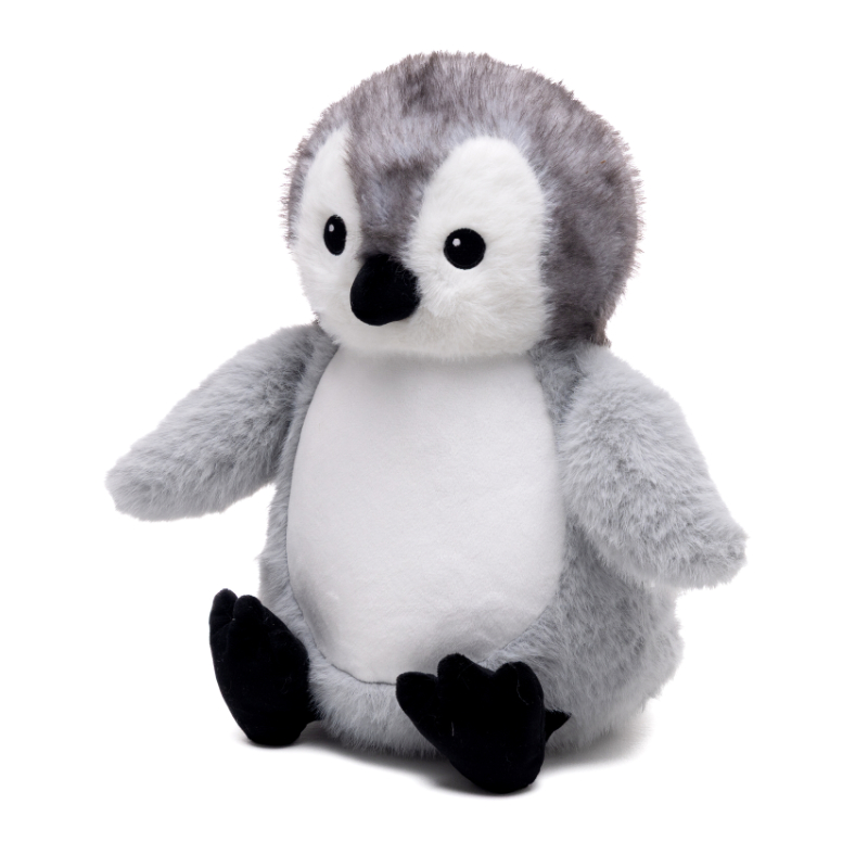 Plushie, Penguin,  Stofftier, Grau-Weiß, Weich