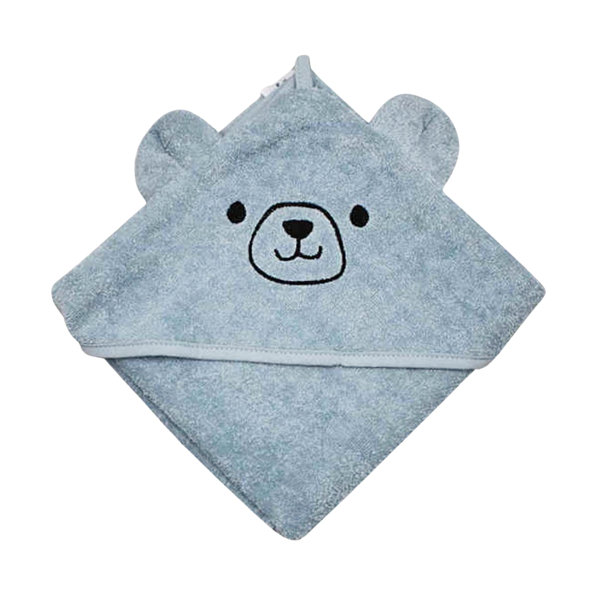 Teddy-Decke, Baby-Decke, Blau, Tiermotiv, Kapuze